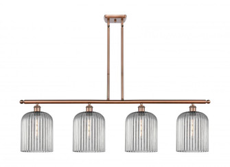 Bridal Veil - 4 Light - 48 inch - Antique Copper - Stem hung - Island Light (3442|516-4I-AC-G559-8SM)