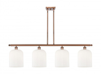 Bridal Veil - 4 Light - 48 inch - Antique Copper - Stem hung - Island Light (3442|516-4I-AC-G559-8GWH)
