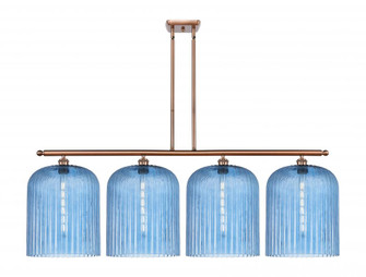 Bridal Veil - 4 Light - 48 inch - Antique Copper - Stem hung - Island Light (3442|516-4I-AC-G559-12BL)