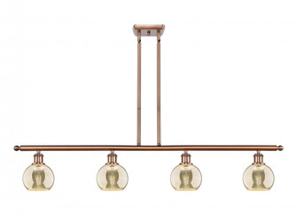 Athens - 4 Light - 48 inch - Antique Copper - Stem hung - Island Light (3442|516-4I-AC-G128-6)