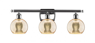 Athens - 3 Light - 26 inch - Polished Chrome - Bath Vanity Light (3442|516-3W-PC-G128-6)