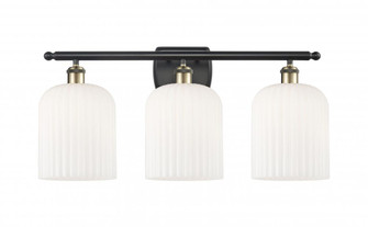Bridal Veil - 3 Light - 25 inch - Black Antique Brass - Bath Vanity Light (3442|516-3W-BAB-G559-8GWH)
