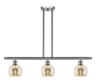 Athens - 3 Light - 36 inch - Brushed Satin Nickel - Stem hung - Island Light (3442|516-3I-SN-G128-6)