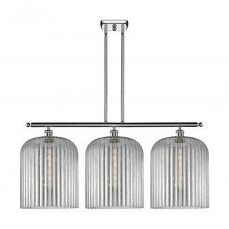 Bridal Veil - 3 Light - 36 inch - Polished Chrome - Stem hung - Island Light (3442|516-3I-PC-G559-12SM)