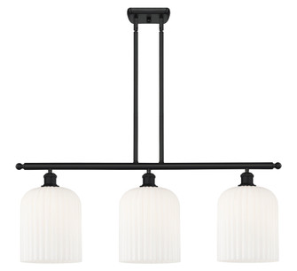 Bridal Veil - 3 Light - 36 inch - Matte Black - Stem hung - Island Light (3442|516-3I-BK-G559-8GWH)