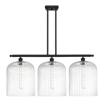 Bridal Veil - 3 Light - 36 inch - Matte Black - Stem hung - Island Light (3442|516-3I-BK-G559-12CL)