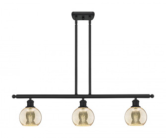 Athens - 3 Light - 36 inch - Matte Black - Stem hung - Island Light (3442|516-3I-BK-G128-6)