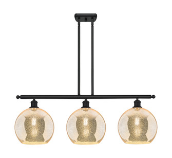 Athens - 3 Light - 37 inch - Matte Black - Stem Hung - Island Light (3442|516-3I-BK-G128-10)