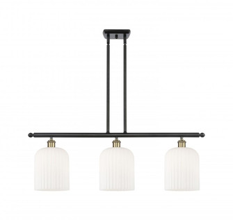 Bridal Veil - 3 Light - 36 inch - Black Antique Brass - Stem hung - Island Light (3442|516-3I-BAB-G559-8GWH)