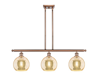 Athens - 3 Light - 36 inch - Antique Copper - Stem hung - Island Light (3442|516-3I-AC-G128-8)