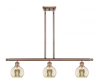 Athens - 3 Light - 36 inch - Antique Copper - Stem hung - Island Light (3442|516-3I-AC-G128-6)