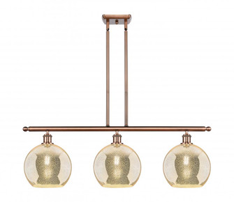Athens - 3 Light - 37 inch - Antique Copper - Stem Hung - Island Light (3442|516-3I-AC-G128-10)