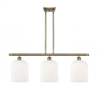 Bridal Veil - 3 Light - 36 inch - Antique Brass - Stem hung - Island Light (3442|516-3I-AB-G559-8GWH)