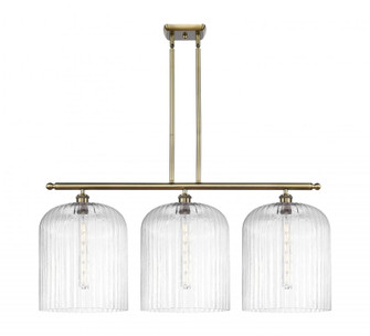 Bridal Veil - 3 Light - 36 inch - Antique Brass - Stem hung - Island Light (3442|516-3I-AB-G559-12CL)