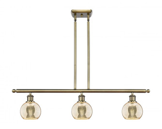 Athens - 3 Light - 36 inch - Antique Brass - Stem hung - Island Light (3442|516-3I-AB-G128-6)