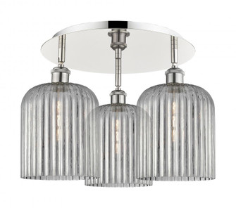 Bridal Veil - 3 Light - 17 inch - Polished Nickel - Semi-Flush Mount (3442|516-3C-PN-G559-8SM)