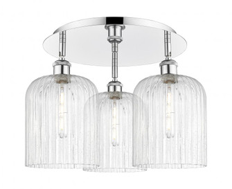 Bridal Veil - 3 Light - 17 inch - Polished Chrome - Semi-Flush Mount (3442|516-3C-PC-G559-8SDY)