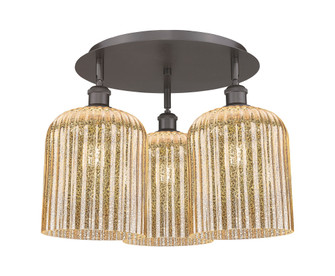 Bridal Veil - 3 Light - 17 inch - Oil Rubbed Bronze - Semi-Flush Mount (3442|516-3C-OB-G559-8ME)
