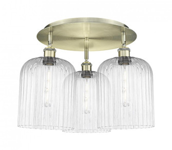 Bridal Veil - 3 Light - 17 inch - Antique Brass - Semi-Flush Mount (3442|516-3C-AB-G559-8CL)