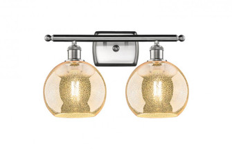 Athens - 2 Light - 18 inch - Brushed Satin Nickel - Bath Vanity Light (3442|516-2W-SN-G128-8)