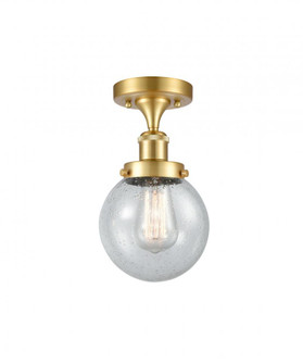 Beacon - 1 Light - 6 inch - Satin Gold - Semi-Flush Mount (3442|916-1C-SG-G204-6)