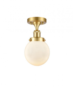 Beacon - 1 Light - 6 inch - Satin Gold - Semi-Flush Mount (3442|916-1C-SG-G201-6)