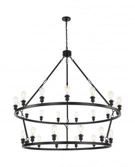 Saloon - 27 Light - 50 inch - Matte Black - Chain Hung - Chandelier (3442|8506-BK)