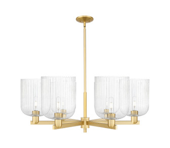 Bridal Veil - 6 Light - 38 inch - Satin Gold - Chandelier (3442|716-6CR-SG-G559-8SDY)