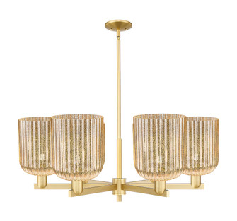Bridal Veil - 6 Light - 38 inch - Satin Gold - Chandelier (3442|716-6CR-SG-G559-8ME)