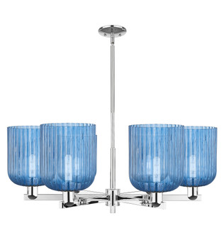 Bridal Veil - 6 Light - 38 inch - Polished Chrome - Chandelier (3442|716-6CR-PC-G559-8BL)