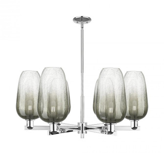 Brookhaven Flute - 6 Light - 24 inch - Polished Chrome - Chandelier (3442|716-6CR-PC-G484-7SL)