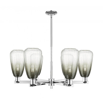 Brookhaven Almond - 6 Light - 24 inch - Polished Chrome - Chandelier (3442|716-6CR-PC-G480-6SL)