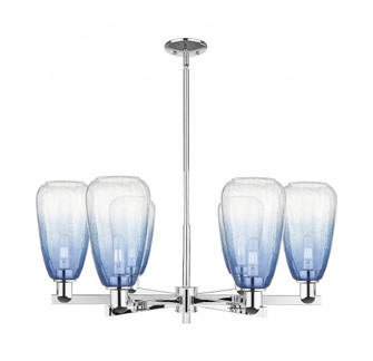 Brookhaven Almond - 6 Light - 24 inch - Polished Chrome - Chandelier (3442|716-6CR-PC-G480-6SB)