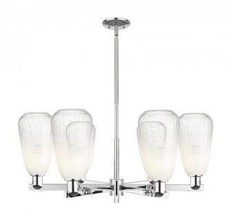 Brookhaven Almond - 6 Light - 24 inch - Polished Chrome - Chandelier (3442|716-6CR-PC-G480-6OP)