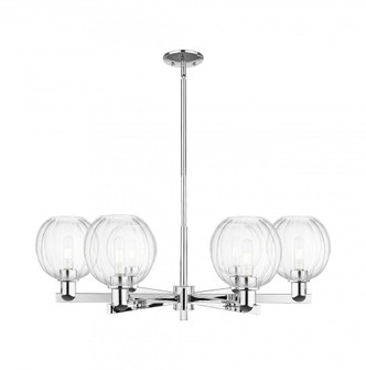 Preston Globe - 6 Light - 24 inch - Polished Chrome - Chandelier (3442|716-6CR-PC-G458-7CL)