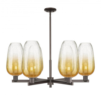 Brookhaven Flute - 6 Light - 24 inch - Oil Rubbed Bronze - Chandelier (3442|716-6CR-OB-G484-7AM)
