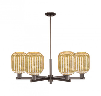 Preston Cylinder - 6 Light - 24 inch - Oil Rubbed Bronze - Chandelier (3442|716-6CR-OB-G460-7ME)
