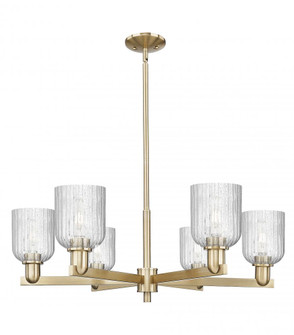 Bridal Veil - 6 Light - 24 inch - Champagne Bronze - Chandelier (3442|716-6CR-CB-G559-5SDY)
