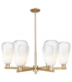 Brookhaven Almond - 6 Light - 24 inch - Champagne Bronze - Chandelier (3442|716-6CR-CB-G480-6OP)