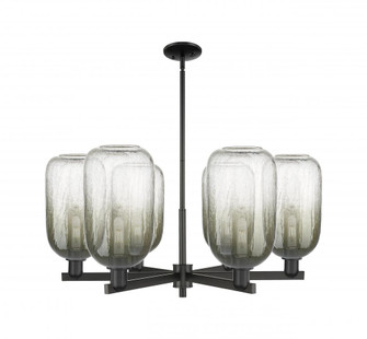 Brookhaven Cloche - 6 Light - 24 inch - Matte Black - Chandelier (3442|716-6CR-BK-G482-7SL)