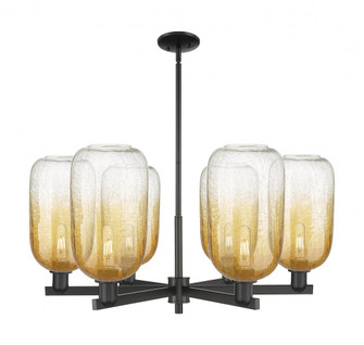 Brookhaven Cloche - 6 Light - 24 inch - Matte Black - Chandelier (3442|716-6CR-BK-G482-7AM)