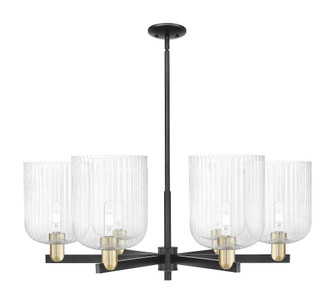 Bridal Veil - 6 Light - 38 inch - Black Antique Brass - Chandelier (3442|716-6CR-BAB-G559-8SDY)