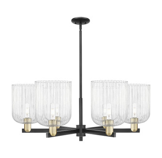 Bridal Veil - 6 Light - 38 inch - Black Antique Brass - Chandelier (3442|716-6CR-BAB-G559-8CL)