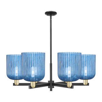 Bridal Veil - 6 Light - 38 inch - Black Antique Brass - Chandelier (3442|716-6CR-BAB-G559-8BL)