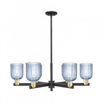Bridal Veil - 6 Light - 24 inch - Black Antique Brass - Chandelier (3442|716-6CR-BAB-G559-5BL)
