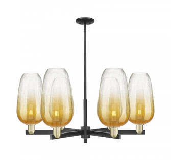 Brookhaven Flute - 6 Light - 24 inch - Black Antique Brass - Chandelier (3442|716-6CR-BAB-G484-7AM)