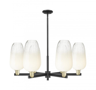 Brookhaven Flute - 6 Light - 24 inch - Black Antique Brass - Chandelier (3442|716-6CR-BAB-G484-7OP)