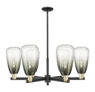 Brookhaven Almond - 6 Light - 24 inch - Black Antique Brass - Chandelier (3442|716-6CR-BAB-G480-6SL)