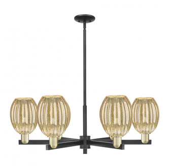 Preston Bulb - 6 Light - 24 inch - Black Antique Brass - Chandelier (3442|716-6CR-BAB-G459-6ME)