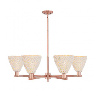 Bristol Natural - 6 Light - 24 inch - Antique Copper - Chandelier (3442|716-6CR-AC-NBD-75-NAT)